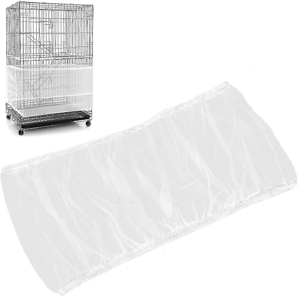 Universal Fuglebur Seed Catcher Seed Catcher Guard Net Cover Papegøje Nylon Mesh Net Cover Blød Luftig Bur Net Strækbar Skørt Til Runde Firkantede Bur (ci s