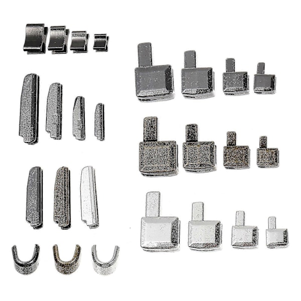 24 Set Metall Blixtlås Huvud Reglage Införing Stift Blixtlås Stopp Tillbehör Plug Blixtlås Reparationssats För Rock Hem Diy (Blandad Färg, Storlek 3/5/8/10)