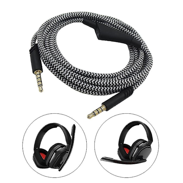 Inline Mute Talkback Audiokabel Aux-kabel för Astro A10 A40 A30 Gaming Headset