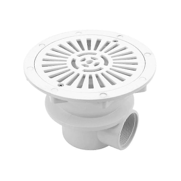 Pool Floor Drain, 2in White Main Drain Water Inlet Draining Accessory For Swimming Pool