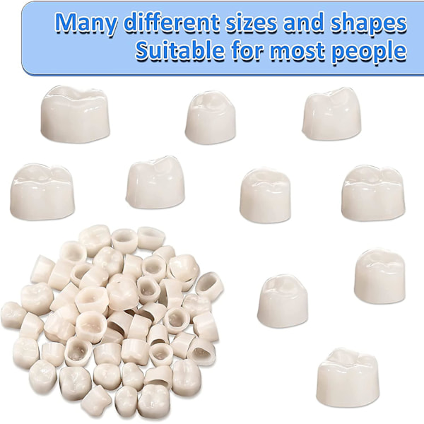 50-delad tillfällig kronrestaureringssats fanerblandning för bakre tänders fyllning för att reparera saknade trasiga tänder