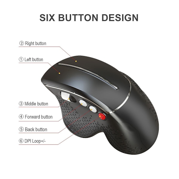 2.4g Ergonomisk Trackball Handhållen Finger Usb Mus Trådlös Optisk Resa Dpi Möss För Pc Laptop Mac-mxbc