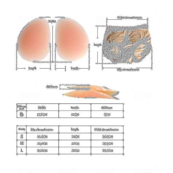 Silikon Butt Hip Enhancer Formende Truser m