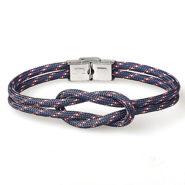 High Quailty Men Women Nylon Corde Infinity Knot Bracelet Fold Over Cl