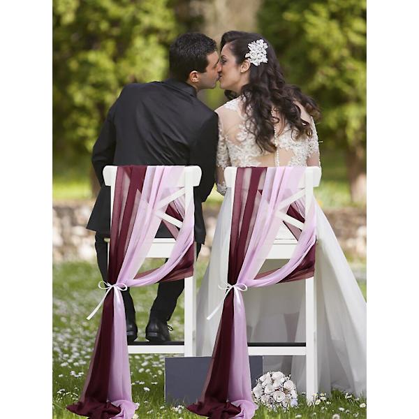 Elegant bröllopsstol rygg garn polyester flerfärgad festband