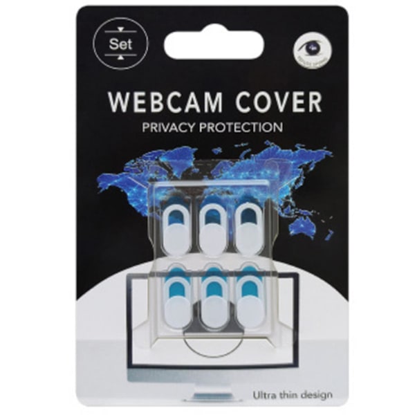 Telefonkameraskyddsskydd för telefon, surfplatta och bärbara datorer white 6pcs