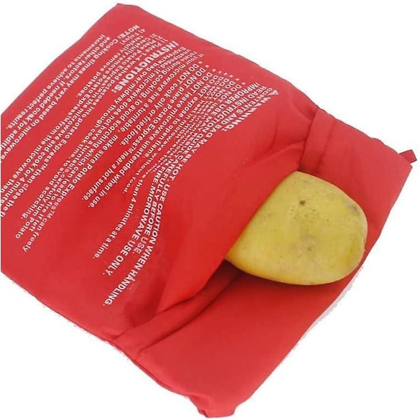 2/4 st Mikrovågsugnspåse för Potatis, Återanvändbar Mikrovågsugnspåse för Potatis, Mikrovågsugnspåse för Snabb Potatislagning 2pcs 19x25cm