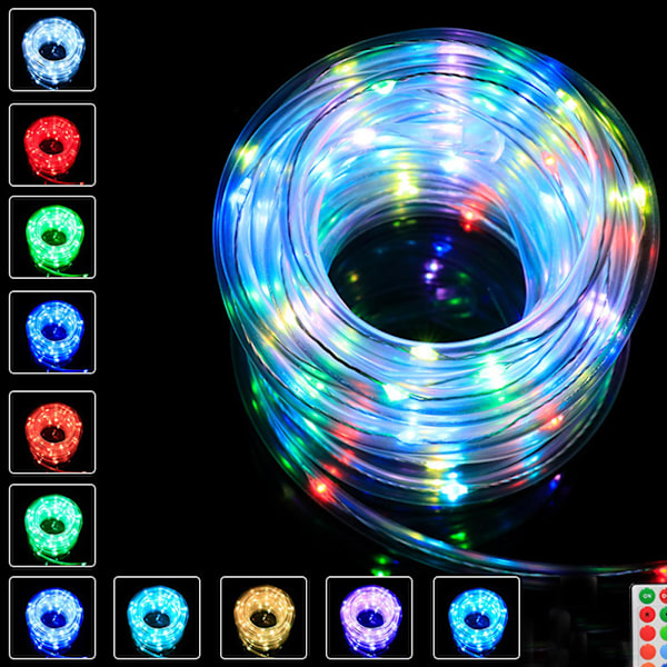 Trampolinram Ljus, Rgb Led Strip Ljus Med Fjärrkontroll, Ip65 Vattentät, 4 Lägen & 16 Färger, Enkel Installation