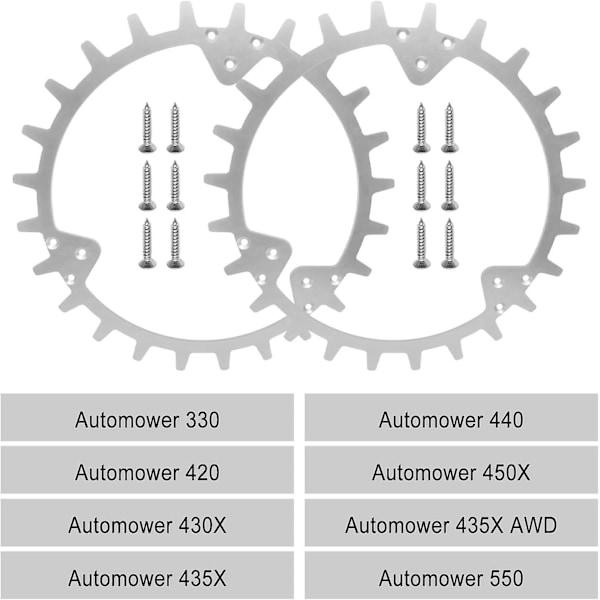 Rull over bildet for å zoome innRustfritt stål robotgressklipper pigg for Husqvarna Automower 330 420 430X 435X 440 450X 435X AWD 550 Forbedret trekkraft