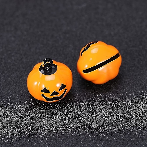 Mini Pumpa Jingle Pärlor DIY Halloween Dekorationer 3 Stycken Orange