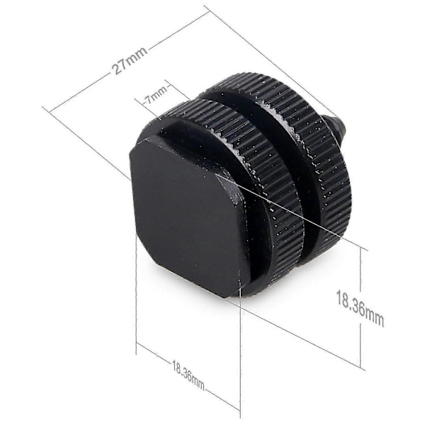 Kamera Hotsko Mount til 1/4 tommer-20 Stativskrue Adapter, Blitzsko Mount til DSLR Kamera Rig (Pakke med 4)