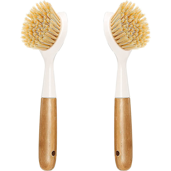 Set of 2 Kitchen Cleaning Brush,Long Handle Pot and Pan Cleaning Brush