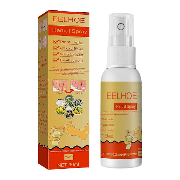 EELHOE Urtefotspray Ren Naturlig Sko-deodorant S-pray Luktfjerner Sko-frisker 30ML/Flaske | 4074879059915