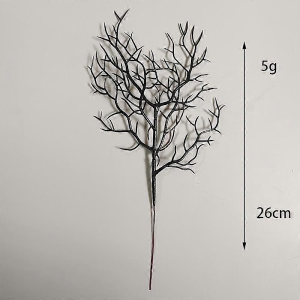 Kunstige koralgrene, kunstige plante døde grene tilbehør, Halloween døde grene scene dekoration, falsk blomst dekoration 10pcs