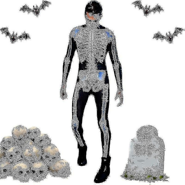 Skelet Bodysuit Halloween Sexy Kostume Bodysuits Til Maskerade Fest Cosplay s