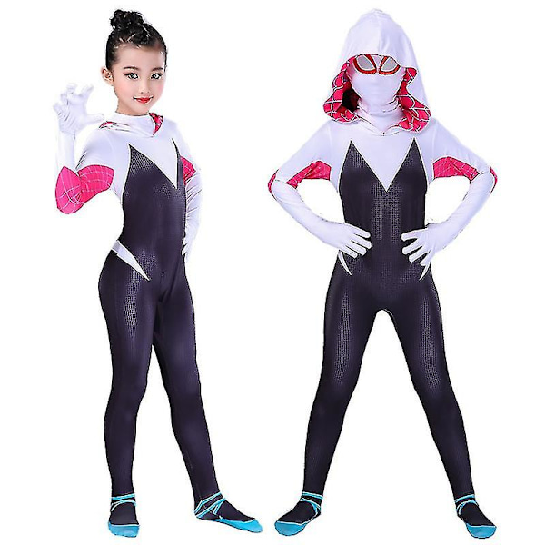 Gwen Spiderman Bodysuit Voksen Børn Halloween Cosplay Kostumer 160 adults (150-160cm)