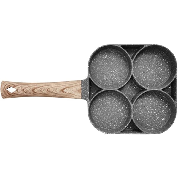 Non-stick stekepanne med 4-hulls pannekakepanne og stekt egg-burgerpanne