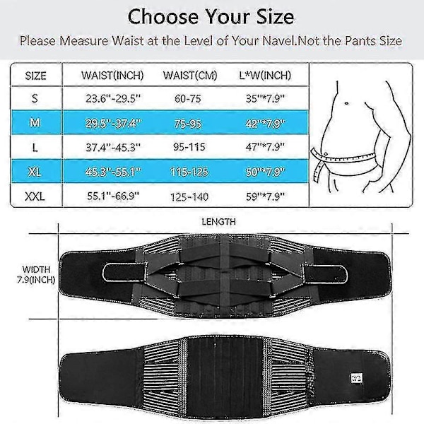 Selkävyö Vyötärötuki Asento Korsetti Miehet Naiset Selkäranka Vyötärö Treenaaja Kipujen Lievitys l