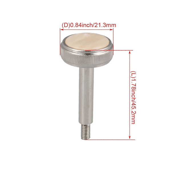 3 stk. euphonium ventilfingerknapper messing nikkelbelagt udskiftningsdel