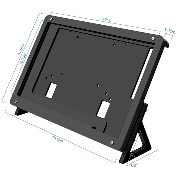 7 tuuman LCD-akryylirunko kosketusnäyttökuori teline Raspberry Pi 3 Model B+:lle