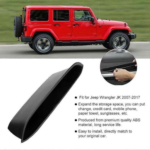 Oppbevaringsboks for passasjersete, grep for oppbevaring, passer for Jeep Wrangler JK 2007-2017