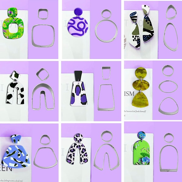Polymer Clay Cutters Set, 21pcs Diy Örhänge Cutters Kit För Polymer Clay