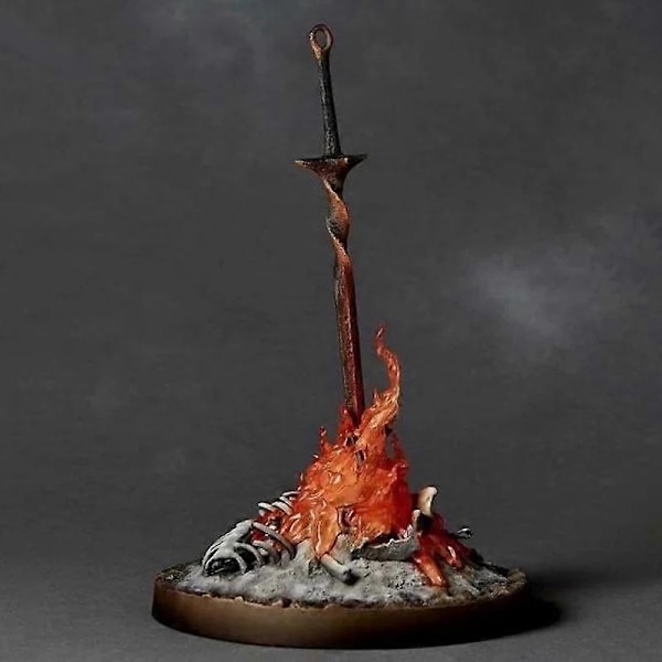 Demon's Souls Spillserien Bonfire PVC Figur Skrivebord Bilpynt Samlegave for Fans