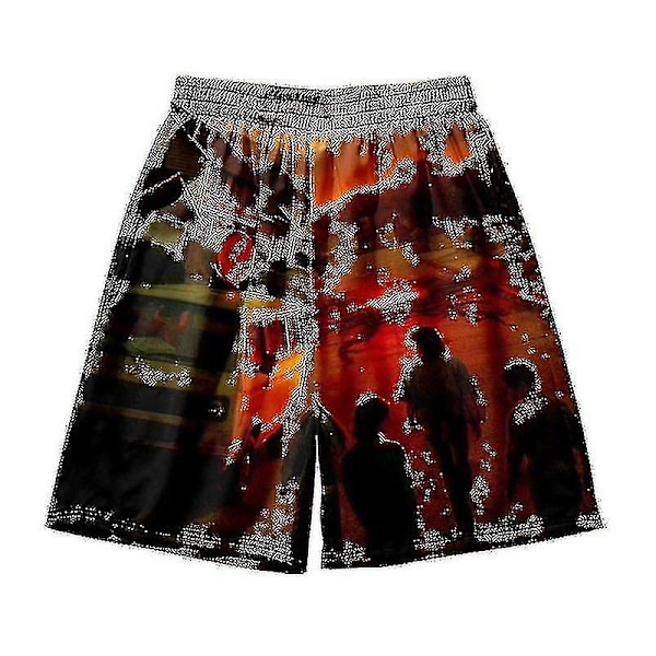 Stranger Things 4 Sommar Nya Herr- och Damshorts, Avslappnade och Bekväma 3D-Tryckta Strandshorts xl