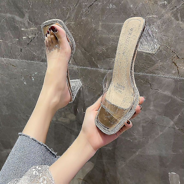 women's transparent high heels high heel sandals