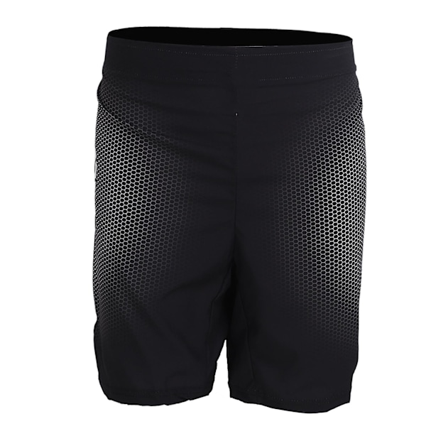 Mænds Sorte XL Trykte Sports Shorts - Lounge Straight Legged Let Elastiske Midje Shorts til Bokse og Vandreture
