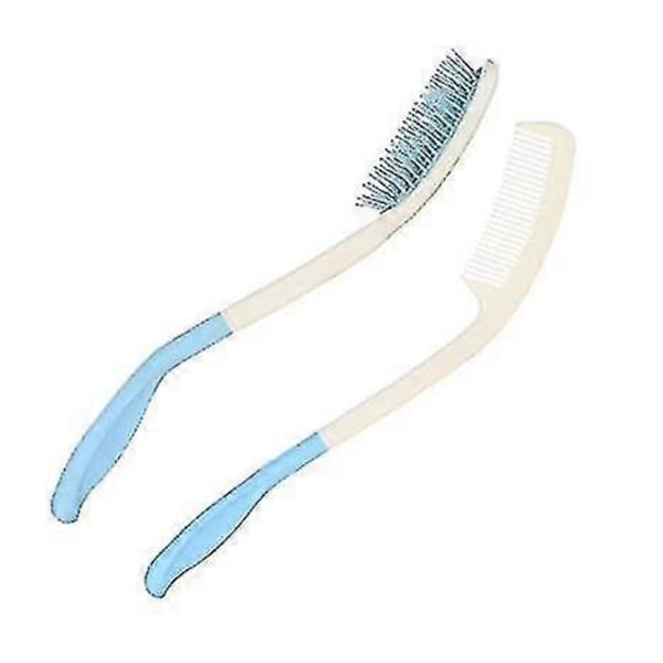 Long Reach Handled Comb And Hair Brush Set