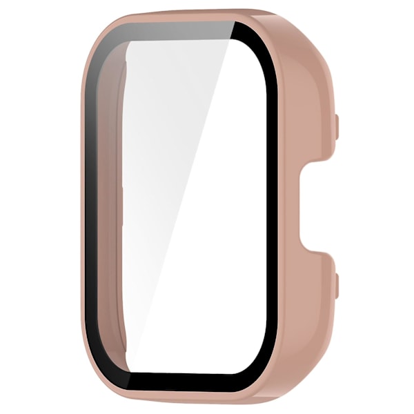 Skyddande klockfodral Integrerat Fulltäckande Repskydd Högtransparens Skärmskydd Hårdhetsfodral För Redmi Watch 3 Qinghai dark pink