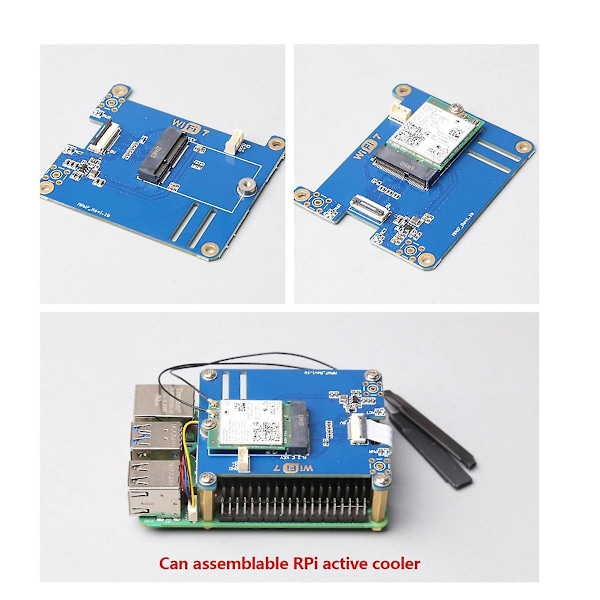 MPW7A for 5 PCIE til M.2 E-Key WiFi7 Modul BE200 Støtter TPU/WiF6E AX210/AX200 Adapterkort