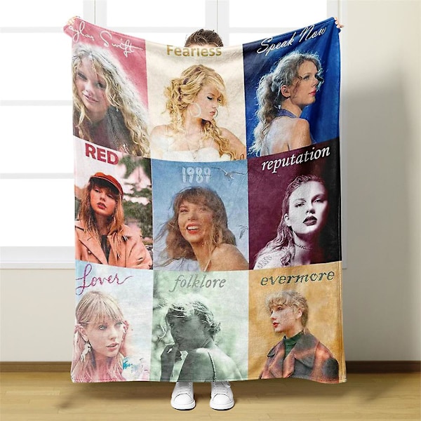 2024 Singer Taylor Swift Album Blanket Flannel Fleece Warm Cosy Throw Soft Bed Couch Sofa Blankets Gifts For Swiftie Ts Fans Music Lovers