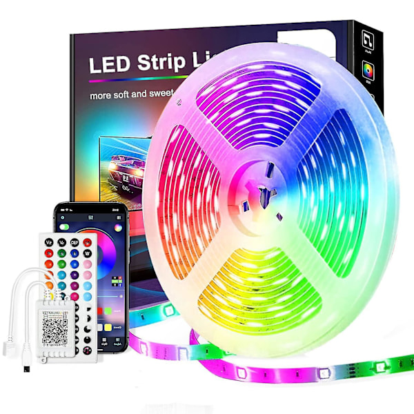 Led Strip 15m, Pstar Bluetooth Led Strip Rgb 24v With Ir Remote Control App Controllable Music Mode,light Chain/band,music/voice Sync For Lighting Hom