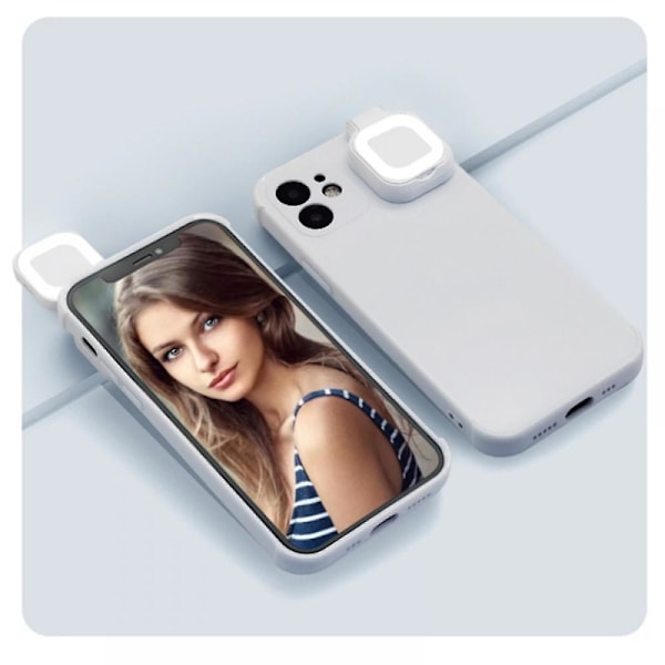 Selfie Telefondeksel med LED-lys, Luminous Beskyttende Deksel med 4 Lysmoduser for iPhone