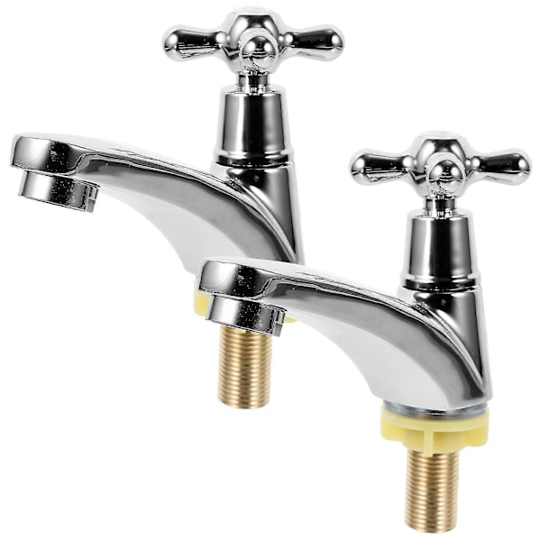 1 Par Baderomvask Faucet Moderne Vask Faucet Enkelt Håndtak Baderom Faucet (Kald Type, Varmt Type)