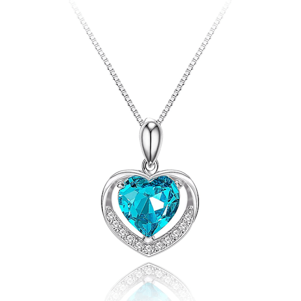 Womens Necklace Pendant Necklaces Blue Crystal Heart-shaped Statement Necklace Jewelry Accessories Dressy Collocation For Women