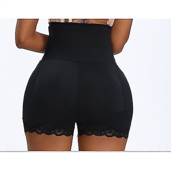 Dame Plus Size Boxer Briefs Nye Højtaljede Postpartum Falske Hofte Shorts Korset Hofte Løft Trusser black s