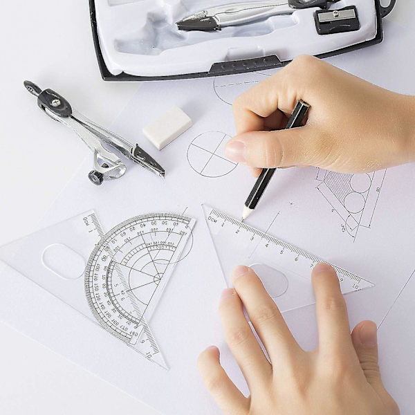 10-delad passare för geometrimatematik, geometrikit, passare för skola och kontor