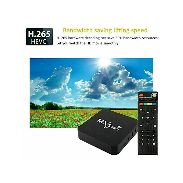 5G MXQ PRO 4K TV-box Android 10.1 Fyrakärnig Smart Media Player 1GB+8GB english regulations