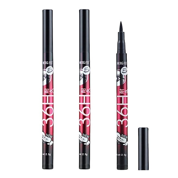 2Pcs Waterproof Eyeliner Pencil 36H Long-Lasting Precision Black Liquid Eyeliner Pen Makeup Quick-Dry No Blooming Cosmetics Tool