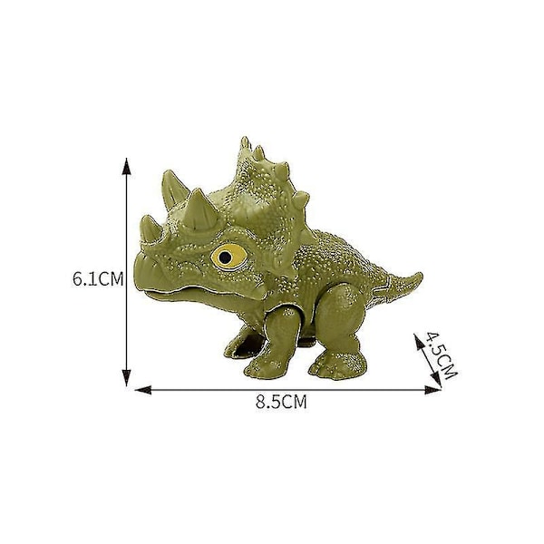 Mini-toimintahahmot Sormia purevat lelut Jurassic Dinosaur Park Reppu-riipus Snap Squad T-rex Dino Bite Käsi Lasten Poikien Lelut 1 kpl - sinä brown triceratops