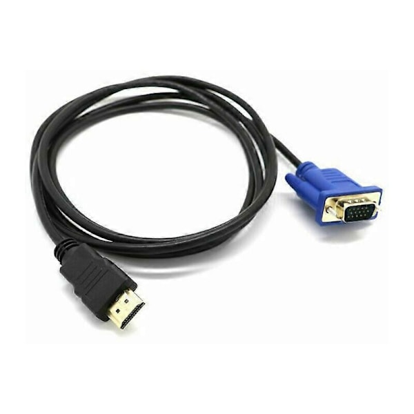 CCTV-kabel og adapter HDMI til VGA konverteringskabel 1080P HDMI til VGA kabeladapter 1,8m (uten chip)