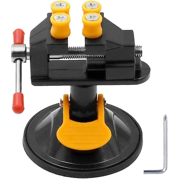 Mini Table Bench Screw Clamp Engraving Table Vice 360 Rotatable Adjustable Table Vise Suction Cup Base