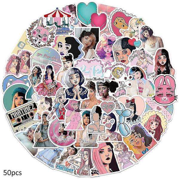 50pack Melanie Martinez Stickers Decals for Water Bottles Skateboard Laptop Luggage Phone Graffiti