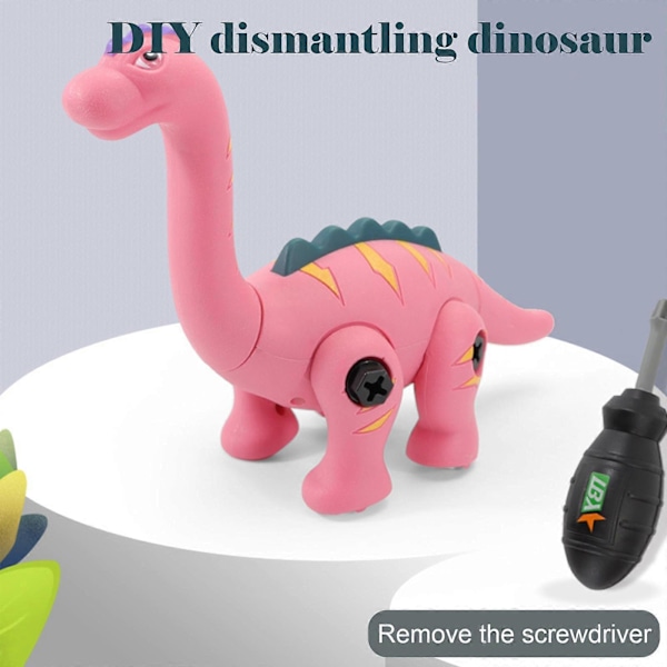 Barnpresent Dinosaurie Leksak Dino Leksak Med Borr STEM DIY Utbildningsleksak Med Verktyg För Barn