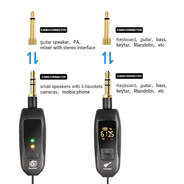 Trådløs Gitar Elektrisk Blåserør GD10 Lyd Digital Overføring Sender Mottaker Scene Instru