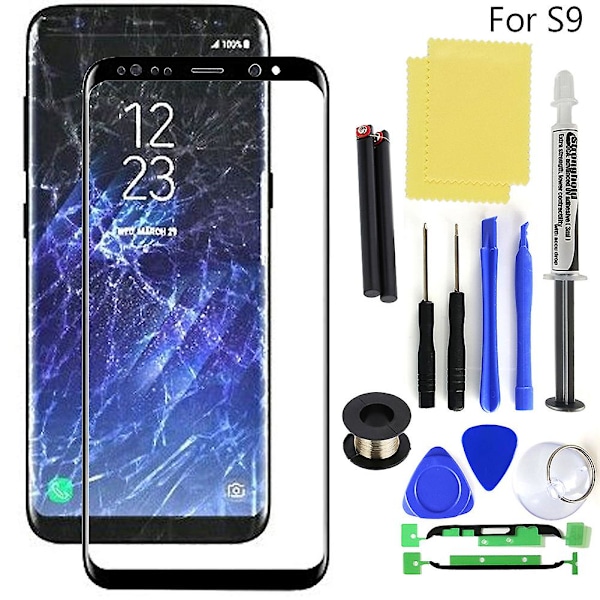 Yttre främre glaslins skärmersättningskit kompatibel Samsung Galaxy S8 S9 S10 Plus for samsung galaxy s9 plus