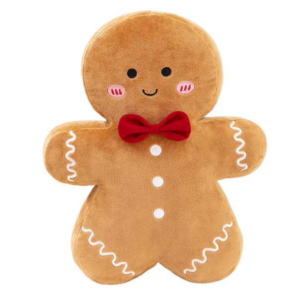 Juleplyssedoll Juletrær Gingerbread Man Dukke Pute Myk Sofa Pute Ornament Fluffy Stuffet Dyr Pute Leke Høytid Fest Glad c